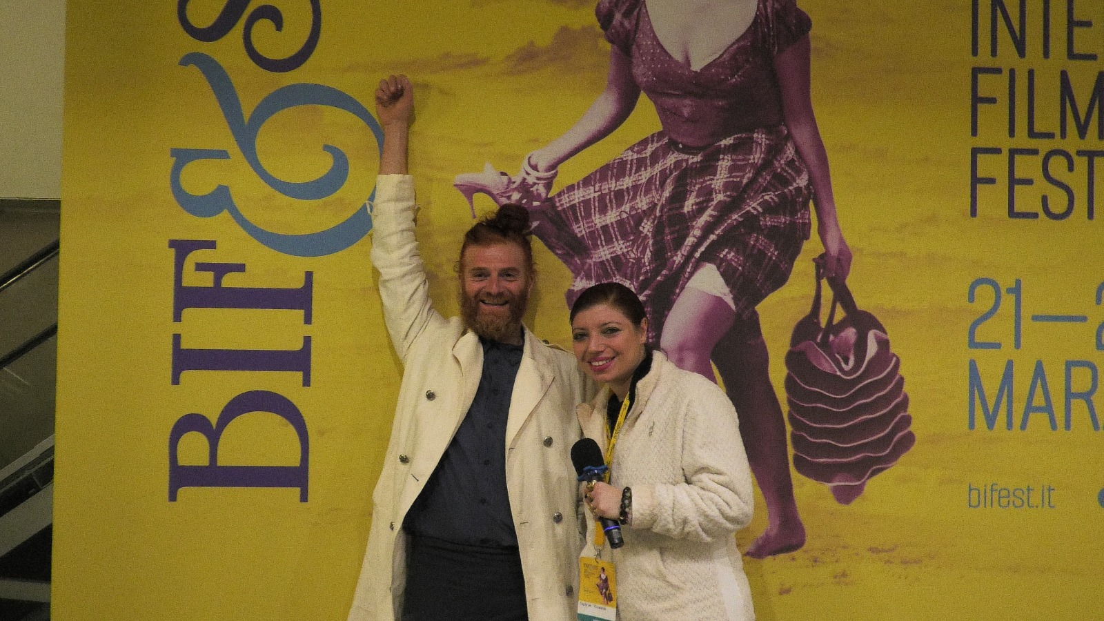 Debris/Detriti regista Sergio Racanati e giornaòista Fabia Tonazzi